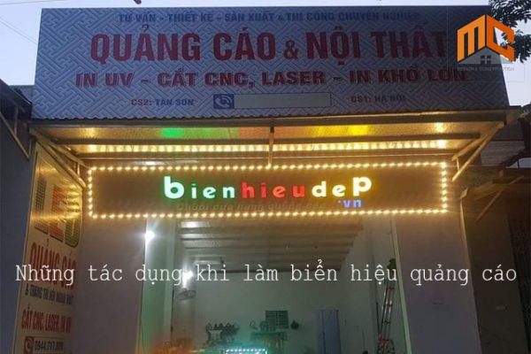 Tác dụng làm biển hiệu quảng cáo
